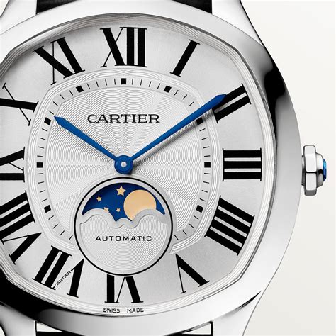 cartier drive moonphase|moist night diamond watch cartier.